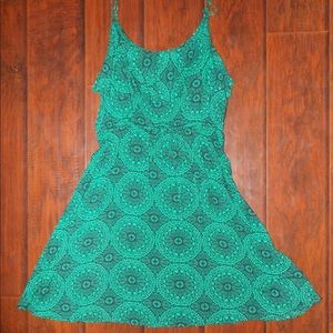 Banana Republic Green & Black Sundress